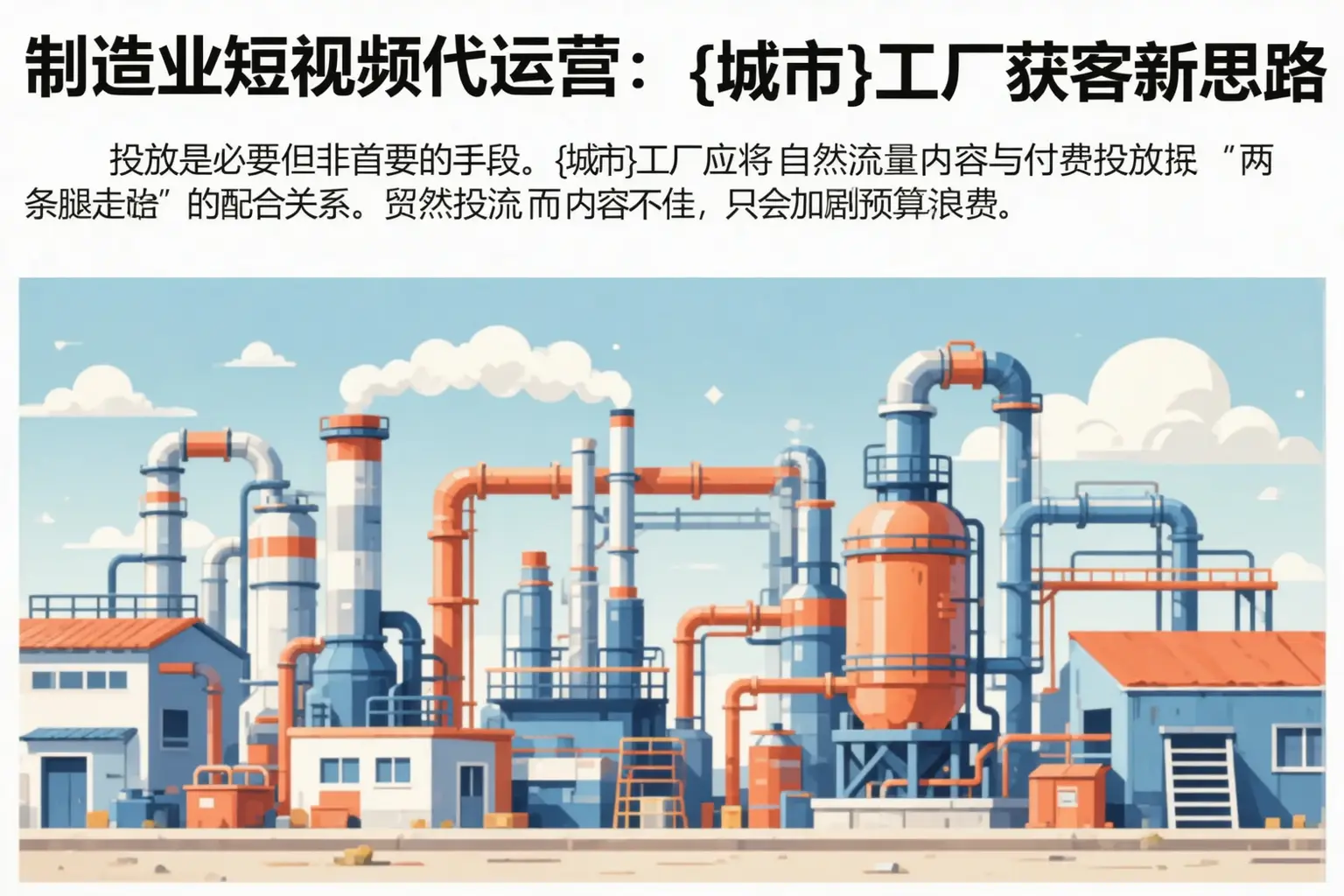 制造业短视频代运营：武城工厂获客新思路